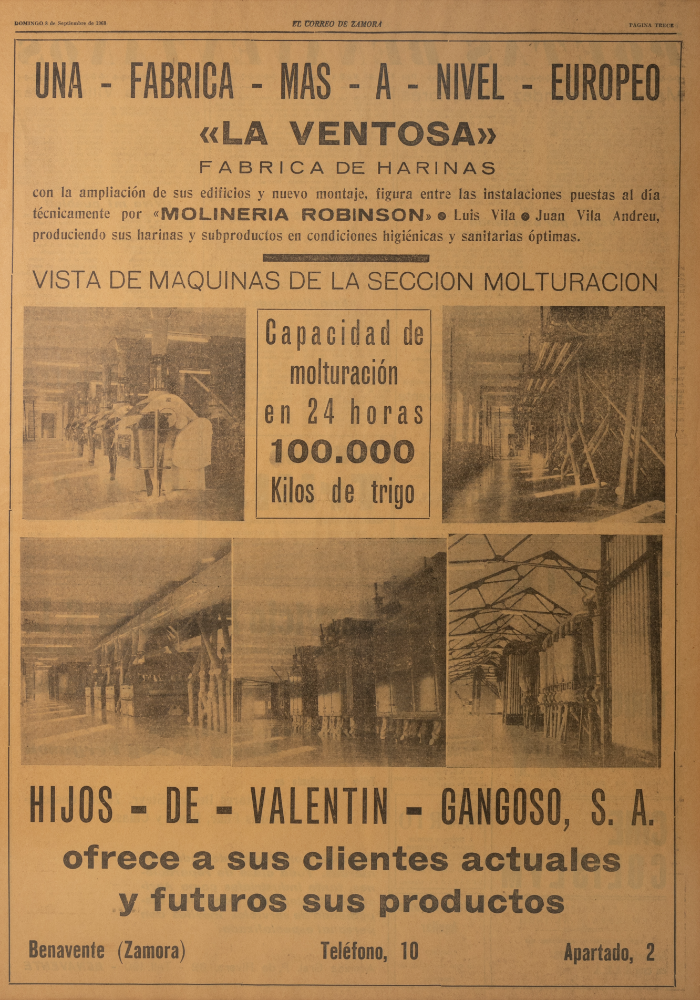 Harinas La Ventosa - El correo de Zamora